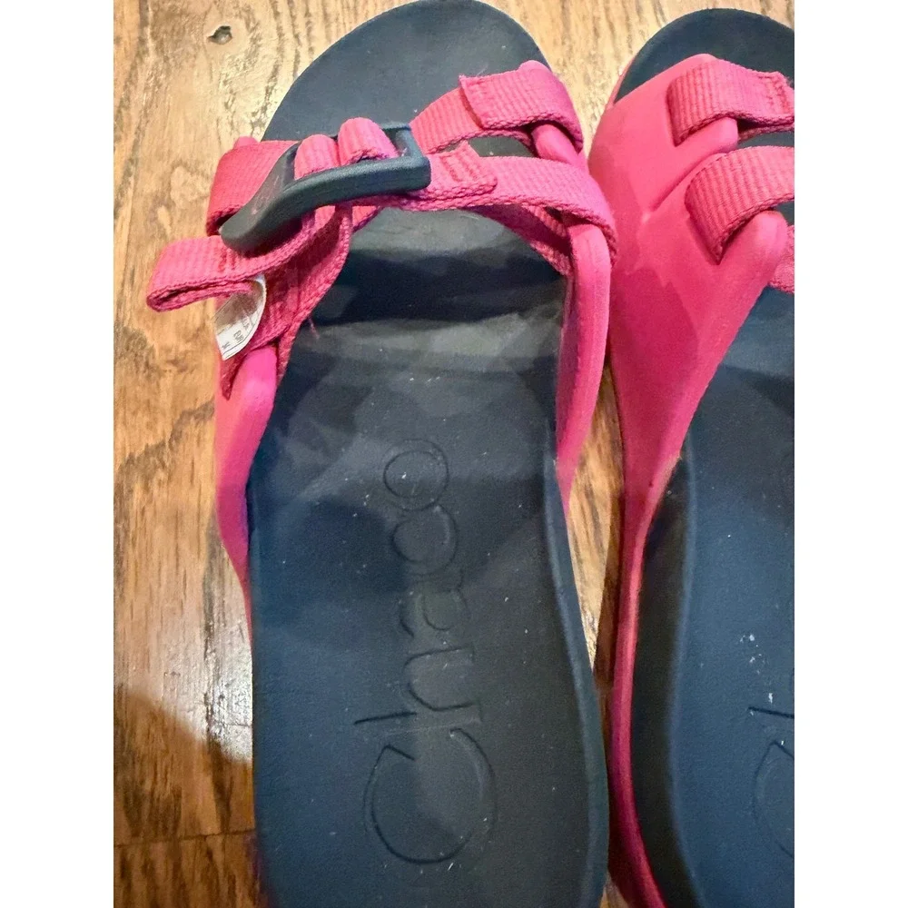 Chaco Chillos Slide Sandals Kids Size 3 Pink Adjustable Straps Lightweight